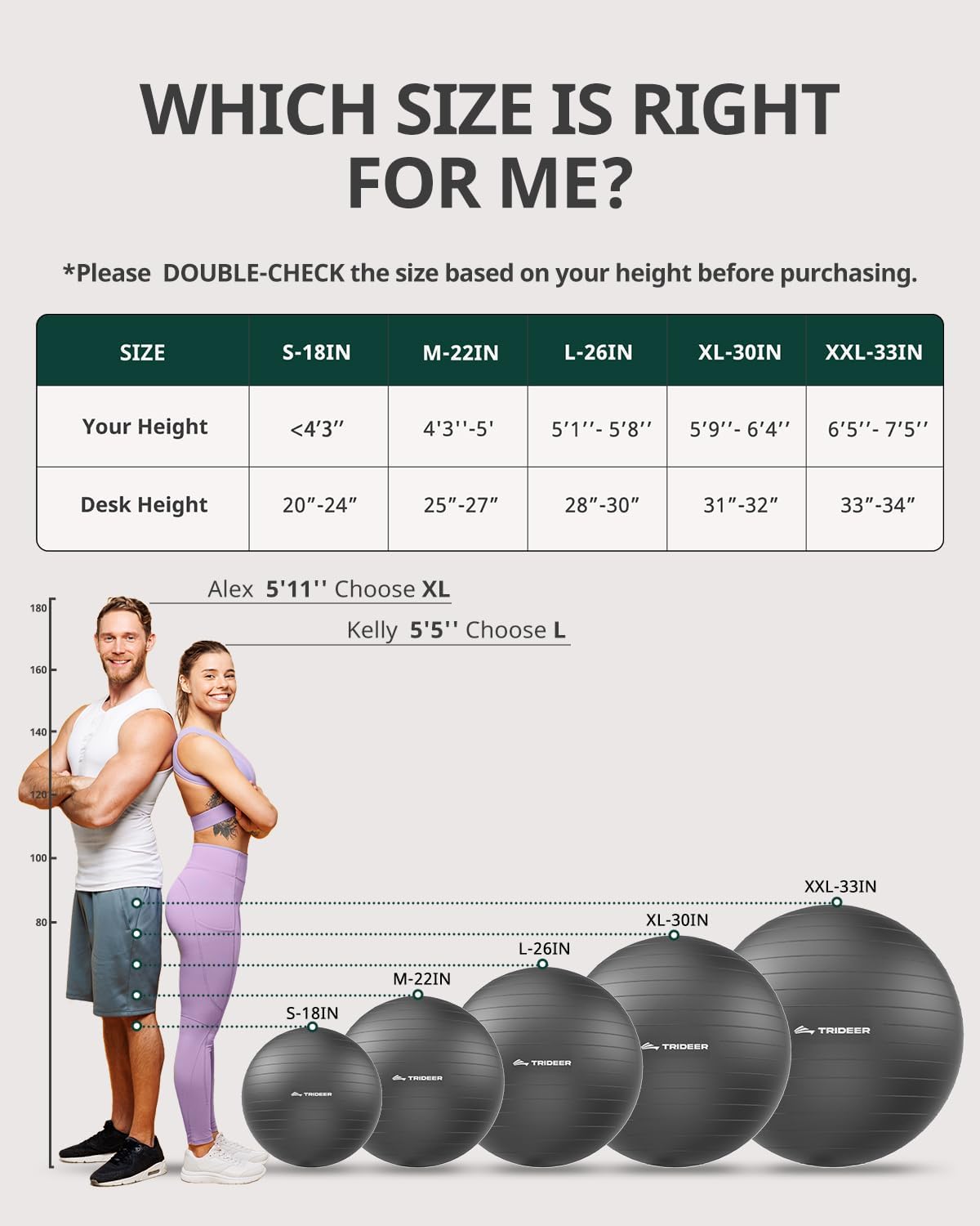 Transform Your Fitness Routine with Our Premium Exercise Ball – Perfect for Yoga, Pilates, and Core Training, Includes Quick Pump and Available in 5 Sizes