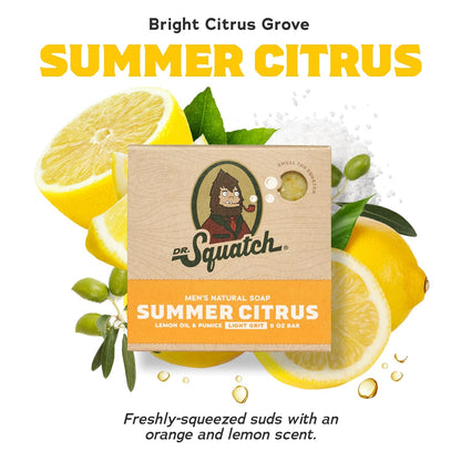 Ultimate Natural Bar Soap Gift Set for Men - Indulge in 5 Refreshing Scents: Rainforest Rapids, Coconut Castaway, Fresh Falls, Summer Citrus & Eucalyptus Greek Yogurt (5 Oz Each)