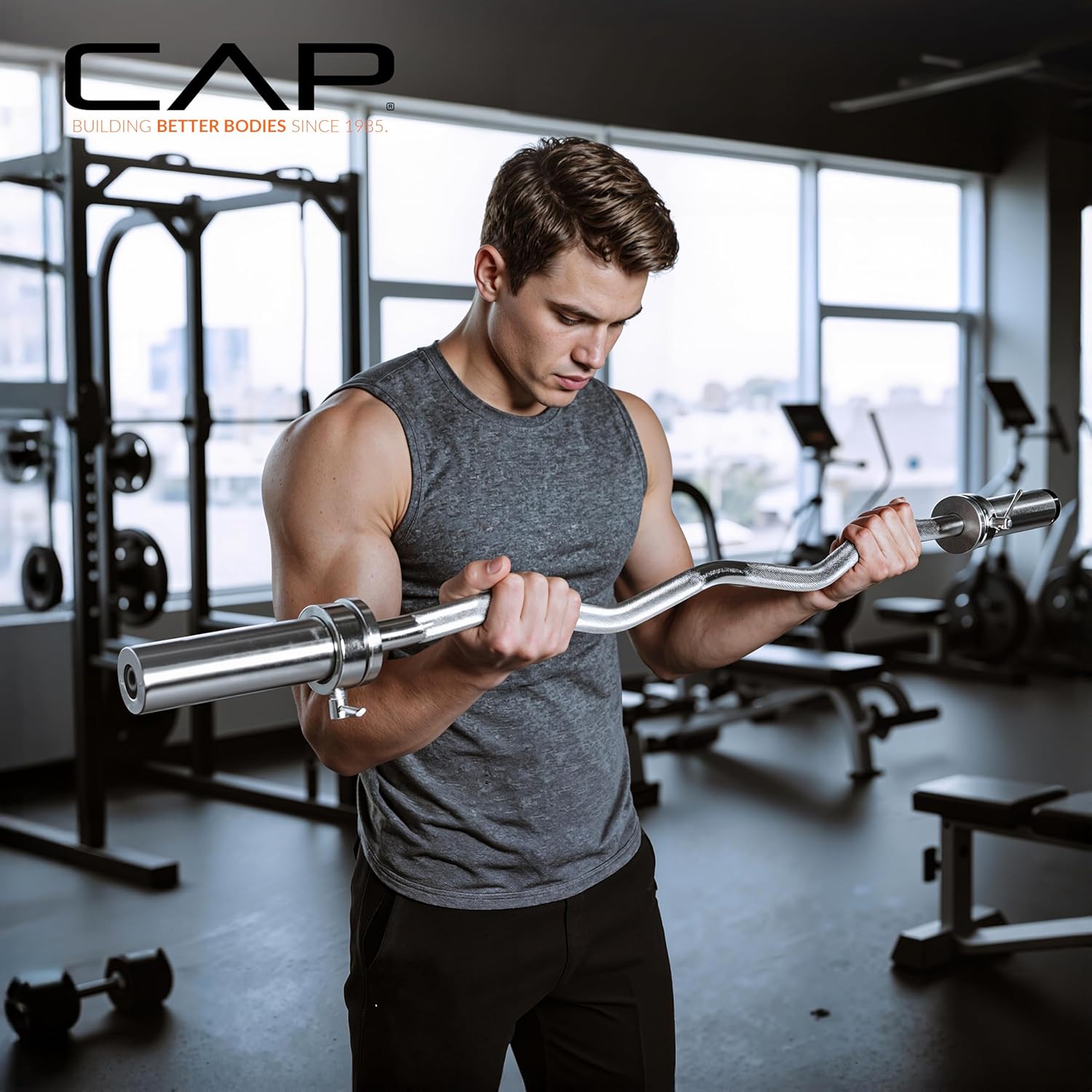 47-Inch Olympic EZ Curl Bar for 2-Inch Weight Plates | Multiple Options