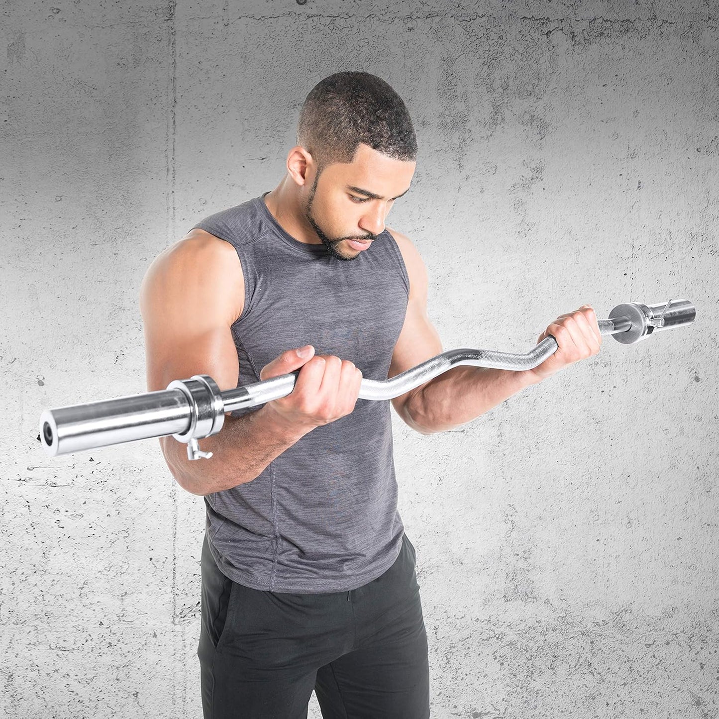 47-Inch Olympic EZ Curl Bar for 2-Inch Weight Plates | Multiple Options