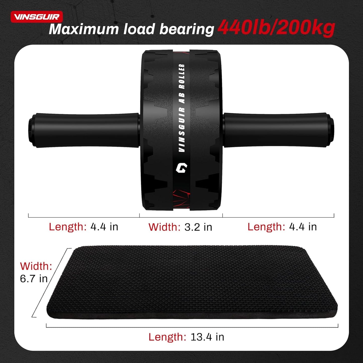 Ultimate Ab Roller Wheel for Core Strength: Home Gym Essential with Knee Pad for Maximum Comfort and Stability